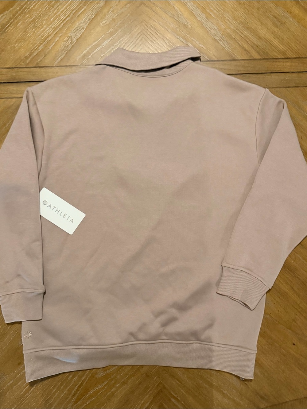 Athleta Cozy Karma Half-Zip Pullover in Mushroom Taupe - Picture 3 of 5